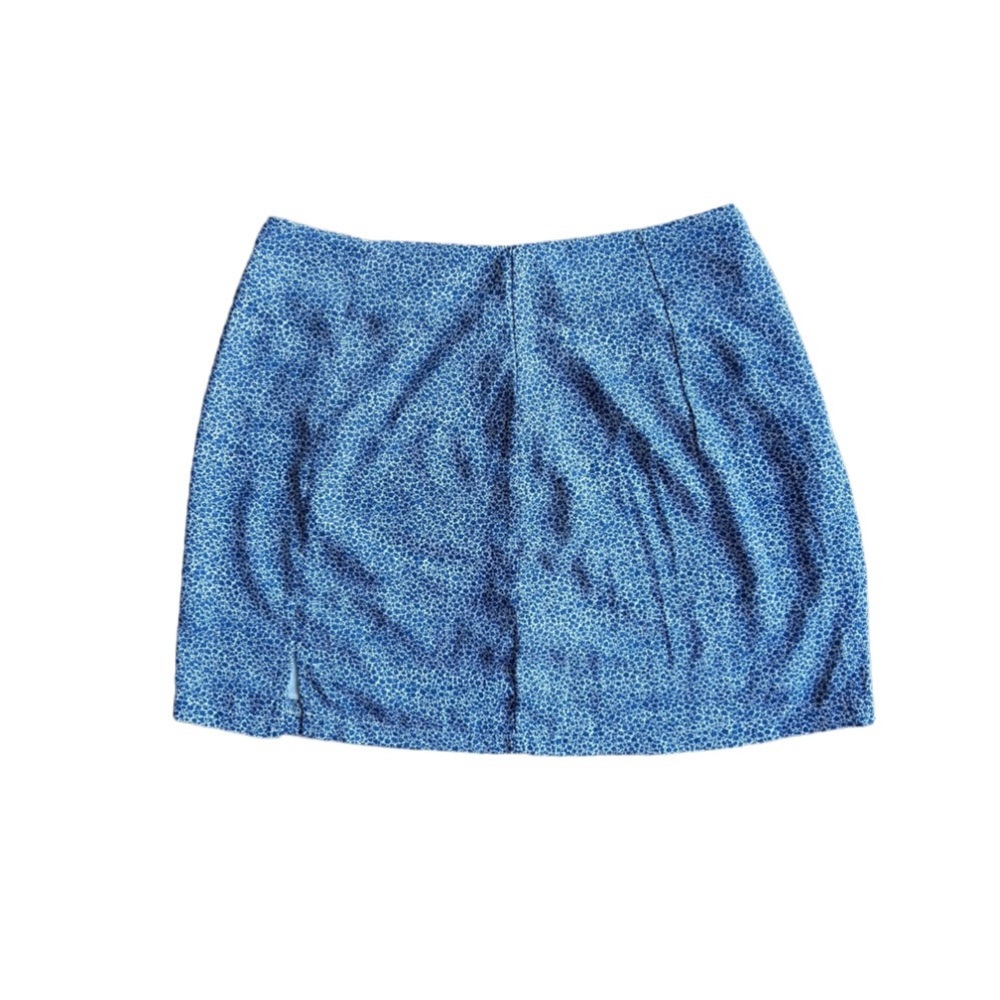 Mi Ami Blue and White Floral Skirt - Size M